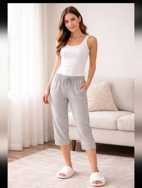 Chaser Drawstring Capri Lounge Pants, NWT